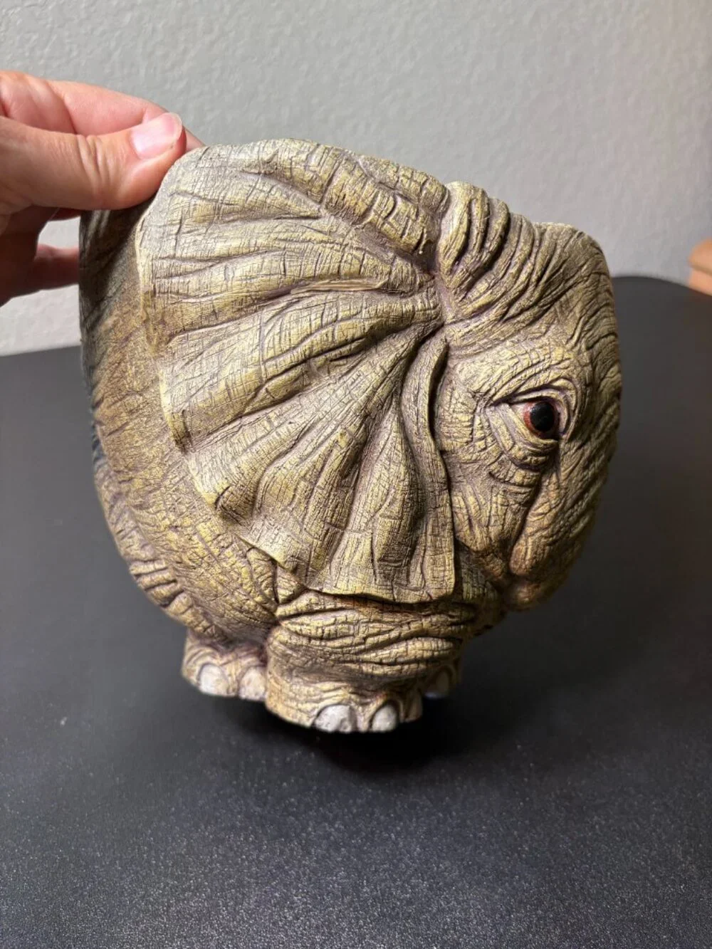 Vintage Resin Elephant Planter